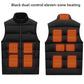 Smart Heating Vest with black dual-control eleven-zone heating system for optimal warmth and comfort.