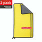 Car wash towel in yellow and grey, double layer thickening, 30x60cm size, two pack for effective cleaning.