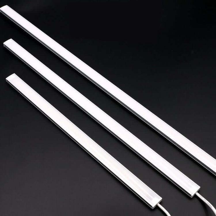 LED Light Strip in three sizes, showcasing their sleek design against a black background.