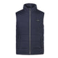 Smart Heating Vest in navy color with front zipper and side pockets for warmth and comfort.