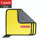 Car wash towel pack of three, double layer thickening, 30x30cm microfiber towels for effective car cleaning.