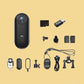 4K Thumb Camera – Ultra Compact with various accessories like mounts, cables, and remote, ideal for capturing moments.