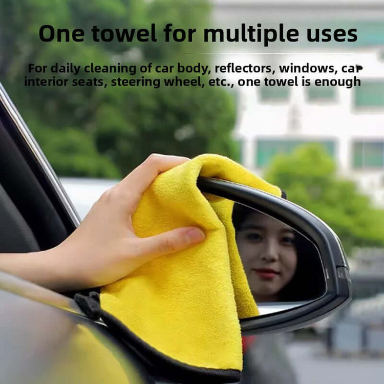 One Car wash towel used to clean car body, windows, and interior surfaces for efficient cleaning.
