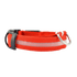 New LED Dog Collar in bright red color with reflective strip for better visibility.