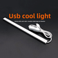 LED Light Strip with USB connection, featuring card nails and double-sided tape for easy installation.