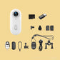 4K Thumb Camera – Ultra Compact with accessories including mounts, cables, and a remote control.