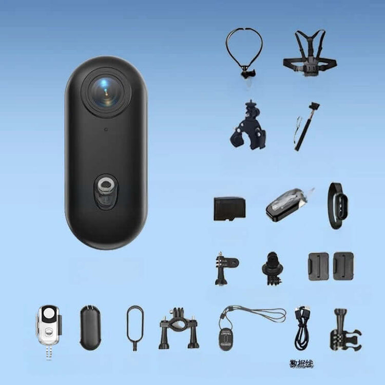 4K Thumb Camera – Ultra Compact with accessories for versatile photography and videography.